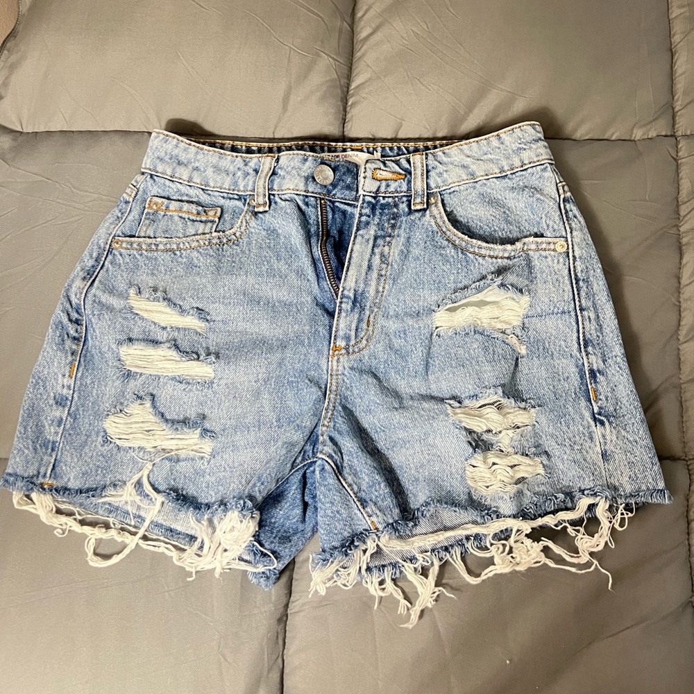 Distressed Jean Shorts
